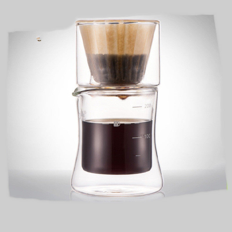 Double Glass Cake Coffee Pot