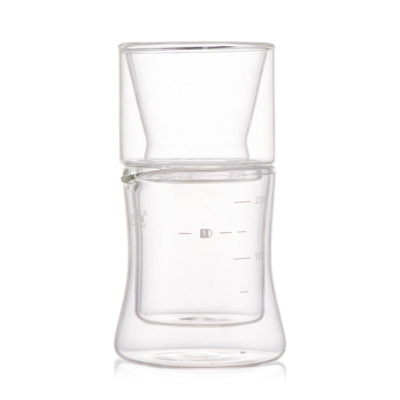 Double Glass Cake Coffee Pot