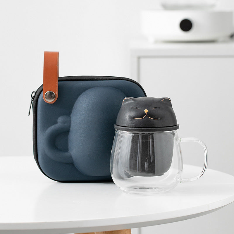 Thickened Glass Tea Separation Cup