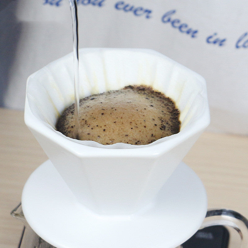 Octagonal Ceramic V60 Coffee Filter Cup