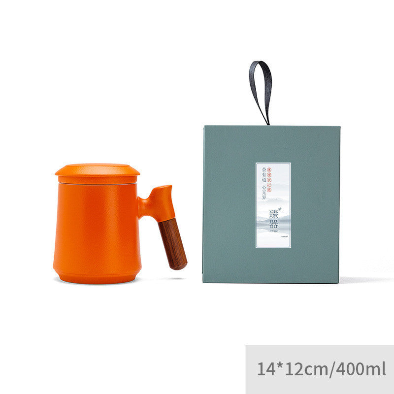 Kiln Into Ceramic Mug Tea And Water Separation With Lid