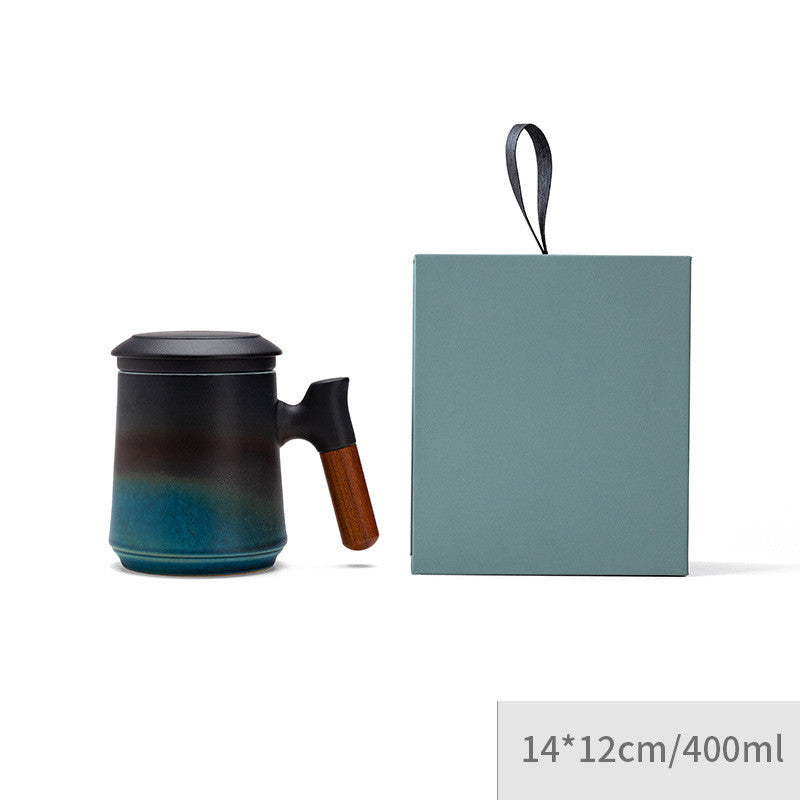 Kiln Into Ceramic Mug Tea And Water Separation With Lid