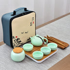 Portable Ceramic Matte Glazed Travel Tea Set
