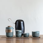 Bluestone Glaze Travel Tea Set