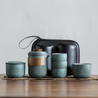Bluestone Glaze Travel Tea Set