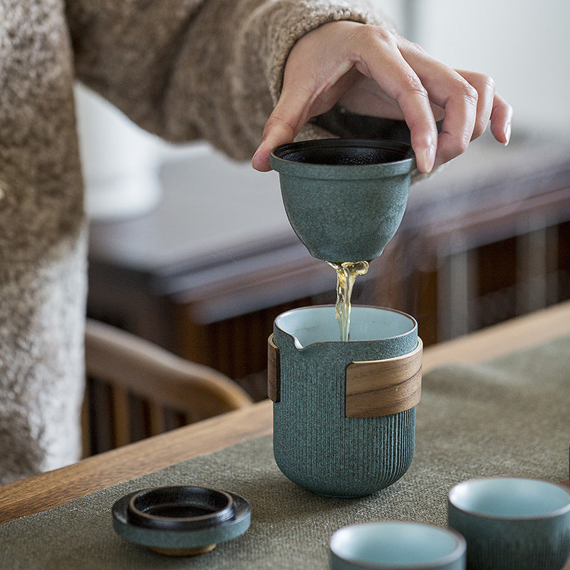 Bluestone Glaze Travel Tea Set