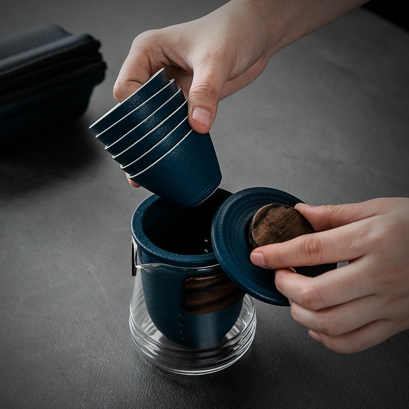 Simple And Portable Glass Kung Fu Teapot