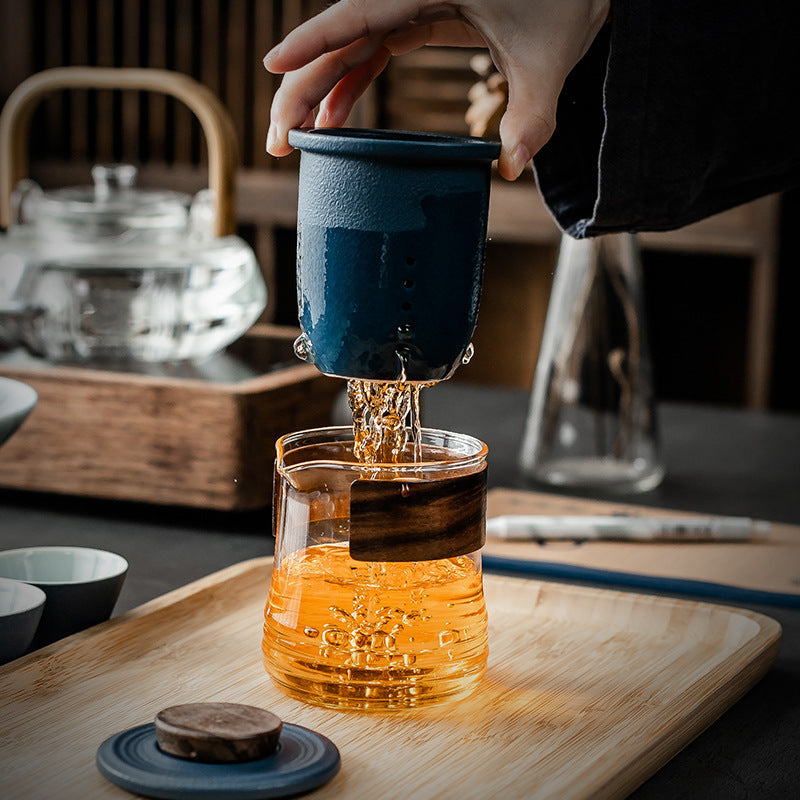 Simple And Portable Glass Kung Fu Teapot
