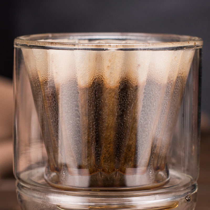 Double Glass Cake Coffee Pot