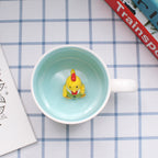 Whimsical 3D Animal Ceramic Mug – Cute Cartoon Design, Single-Layer Simplicity