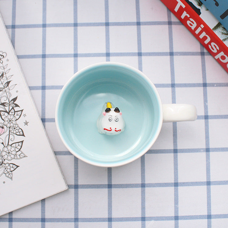 Whimsical 3D Animal Ceramic Mug – Cute Cartoon Design, Single-Layer Simplicity