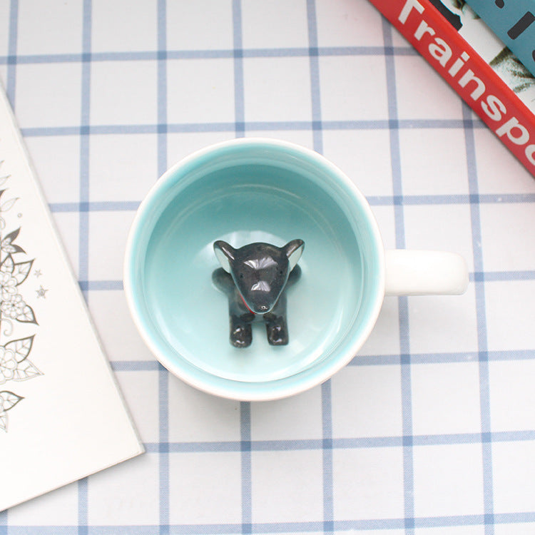 Whimsical 3D Animal Ceramic Mug – Cute Cartoon Design, Single-Layer Simplicity