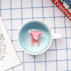 Whimsical 3D Animal Ceramic Mug – Cute Cartoon Design, Single-Layer Simplicity