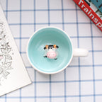 Whimsical 3D Animal Ceramic Mug – Cute Cartoon Design, Single-Layer Simplicity