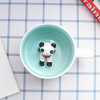 Whimsical 3D Animal Ceramic Mug – Cute Cartoon Design, Single-Layer Simplicity