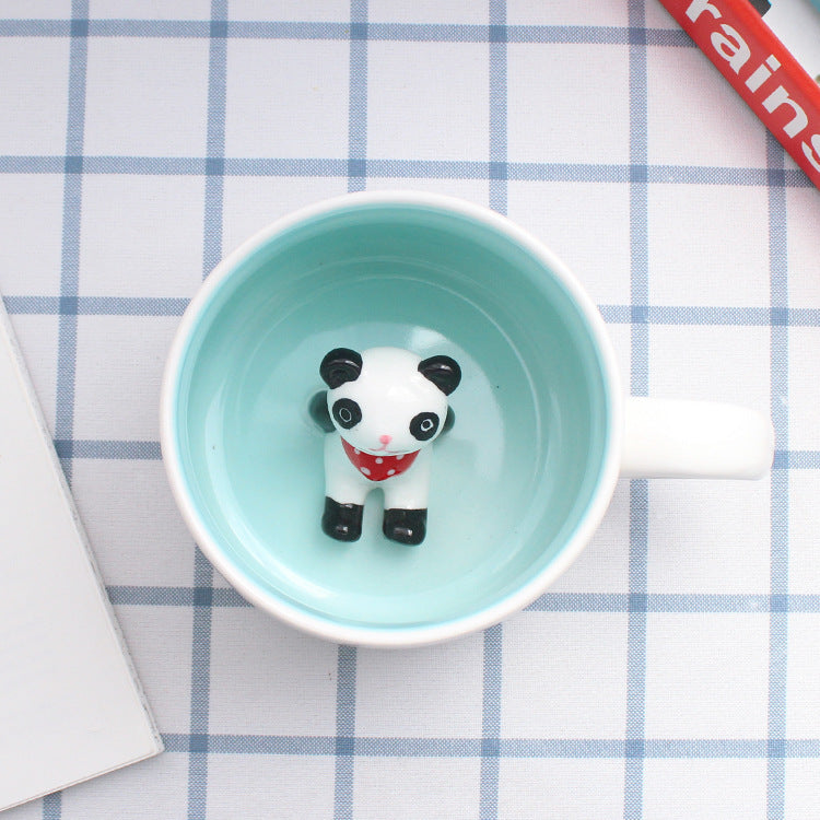 Whimsical 3D Animal Ceramic Mug – Cute Cartoon Design, Single-Layer Simplicity