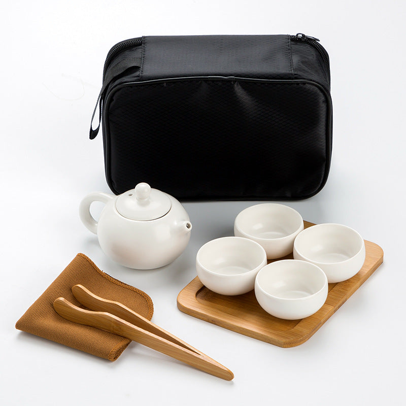 Portable Ceramic Matte Glazed Travel Tea Set