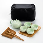 Portable Ceramic Matte Glazed Travel Tea Set