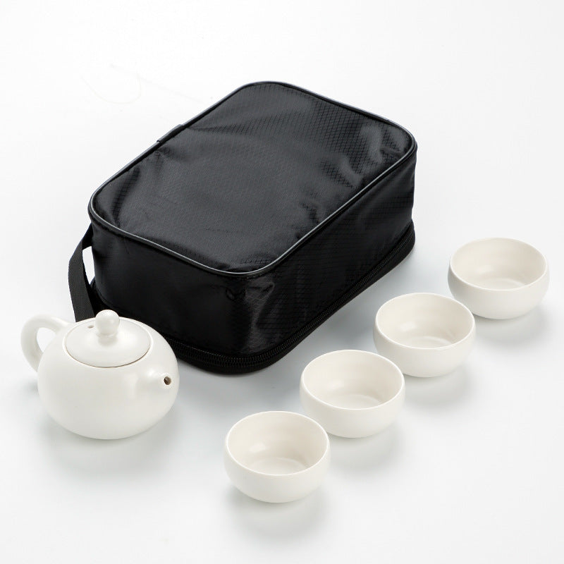 Portable Ceramic Matte Glazed Travel Tea Set