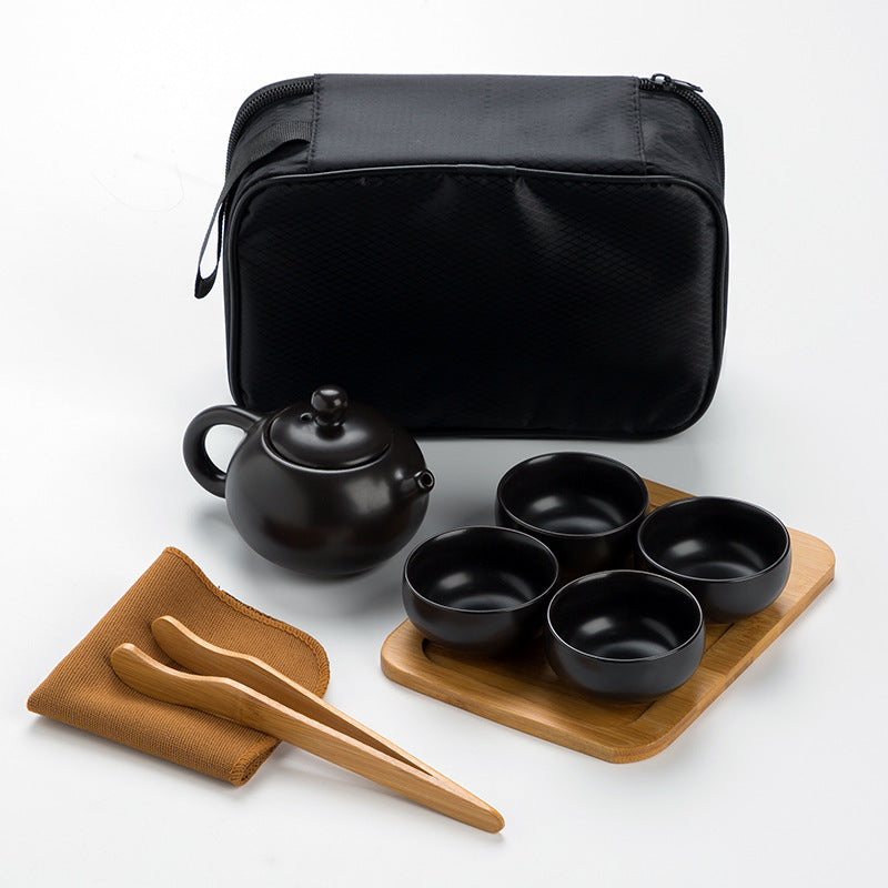 Portable Ceramic Matte Glazed Travel Tea Set