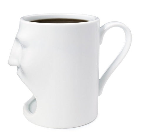 Charming Double-Layer Ceramic Mug with Face Design