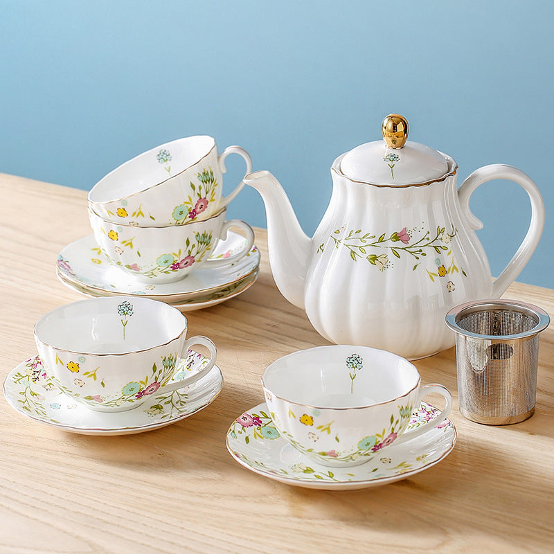 Nordic Pastoral Flower Tea Cup Household Style