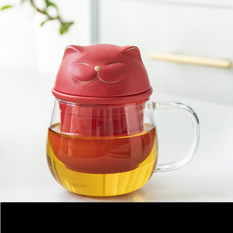 Thickened Glass Tea Separation Cup