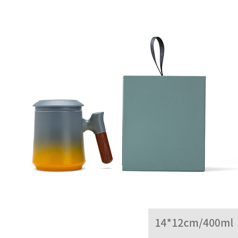 Kiln Into Ceramic Mug Tea And Water Separation With Lid