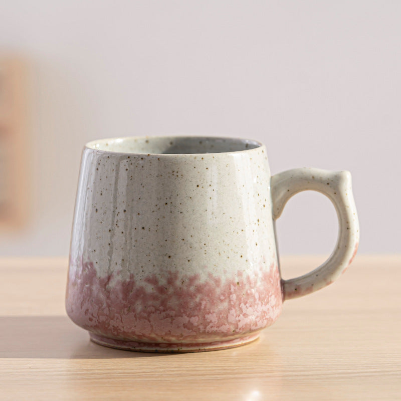 Vintage-Inspired Kiln-Glazed Ceramic Coffee Mug