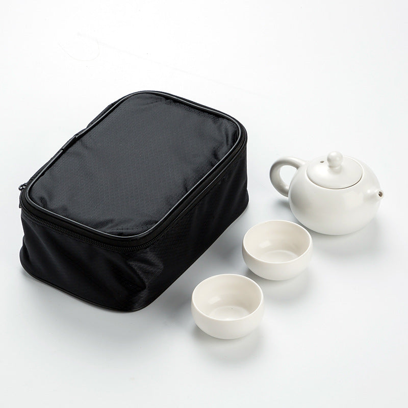 Portable Ceramic Matte Glazed Travel Tea Set