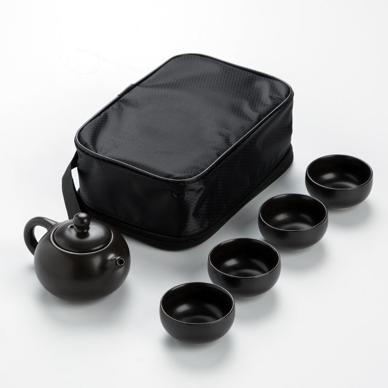 Portable Ceramic Matte Glazed Travel Tea Set