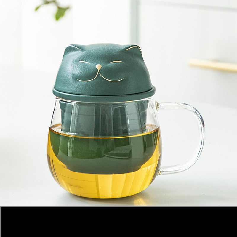 Thickened Glass Tea Separation Cup