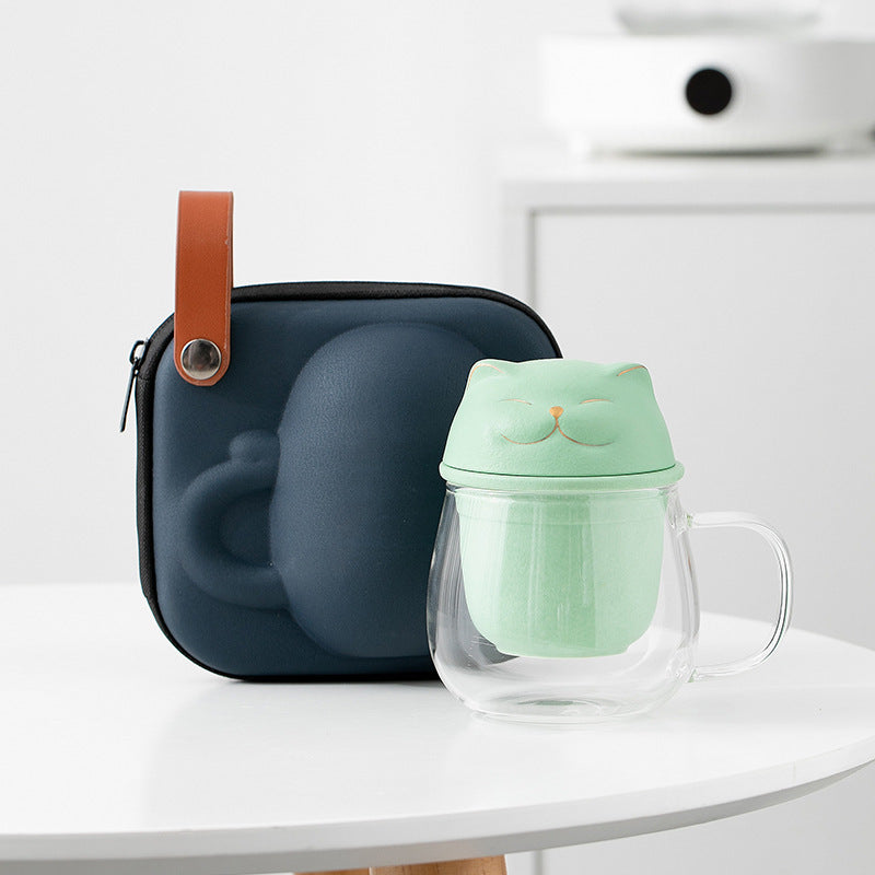 Thickened Glass Tea Separation Cup