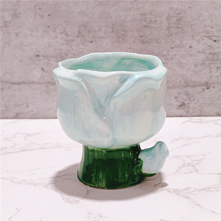 Minimalist Household Ceramic Tulip Cups
