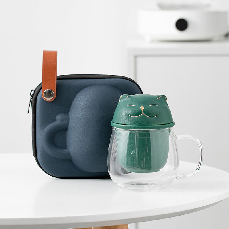 Thickened Glass Tea Separation Cup