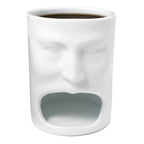 Charming Double-Layer Ceramic Mug with Face Design