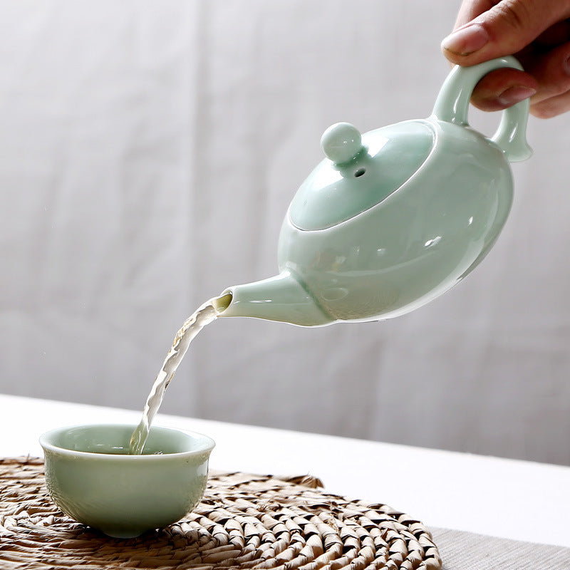 Celadon small fish cup carp tea set
