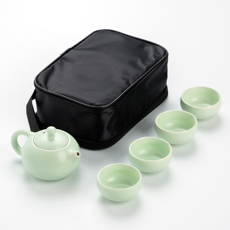 Portable Ceramic Matte Glazed Travel Tea Set