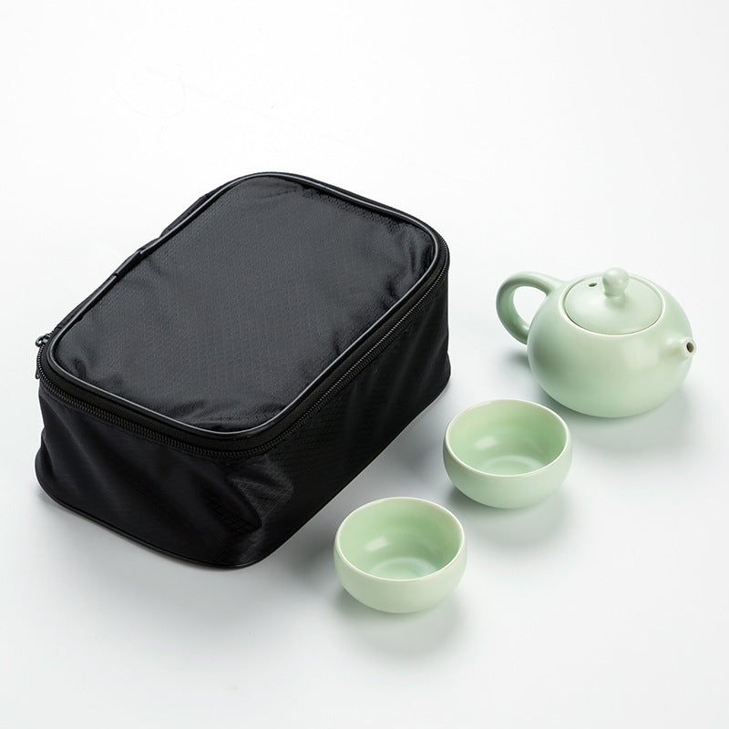 Portable Ceramic Matte Glazed Travel Tea Set