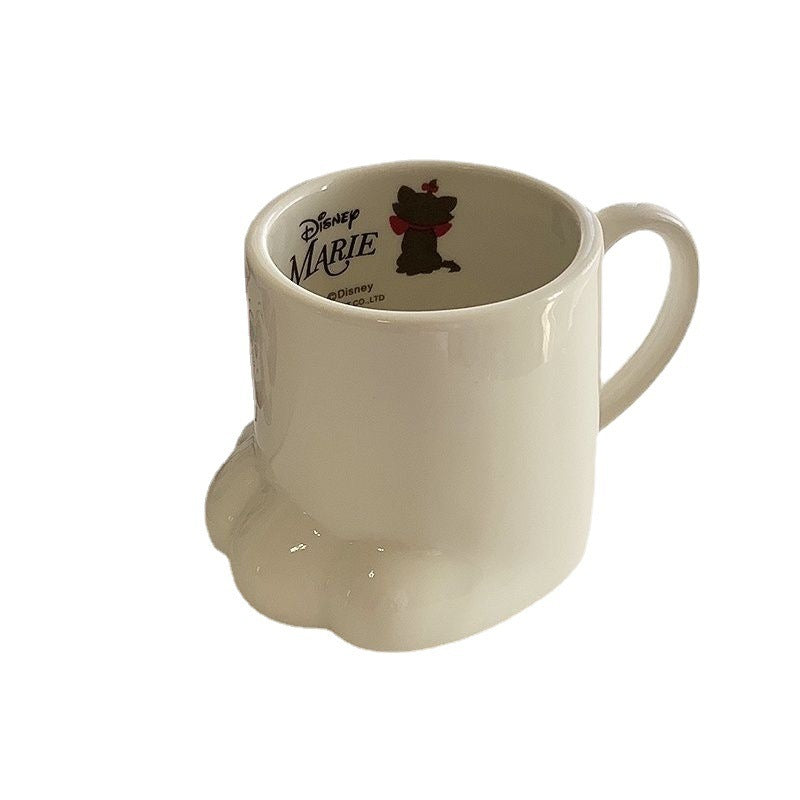 Cream Cat Paw Ceramic Mug