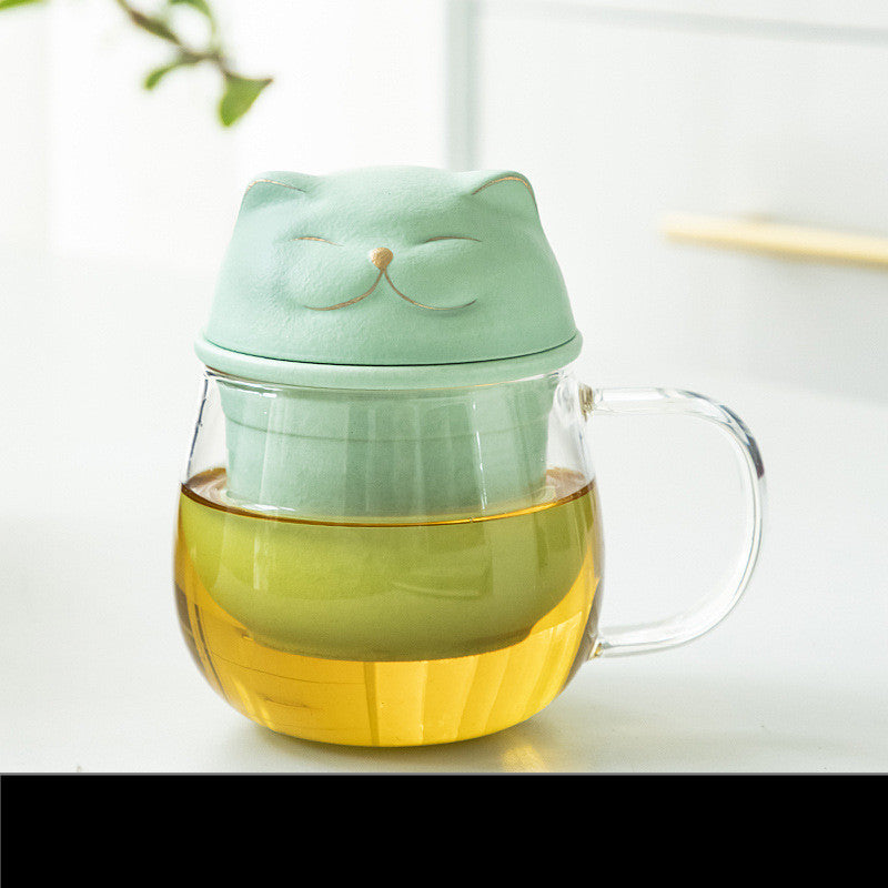 Thickened Glass Tea Separation Cup