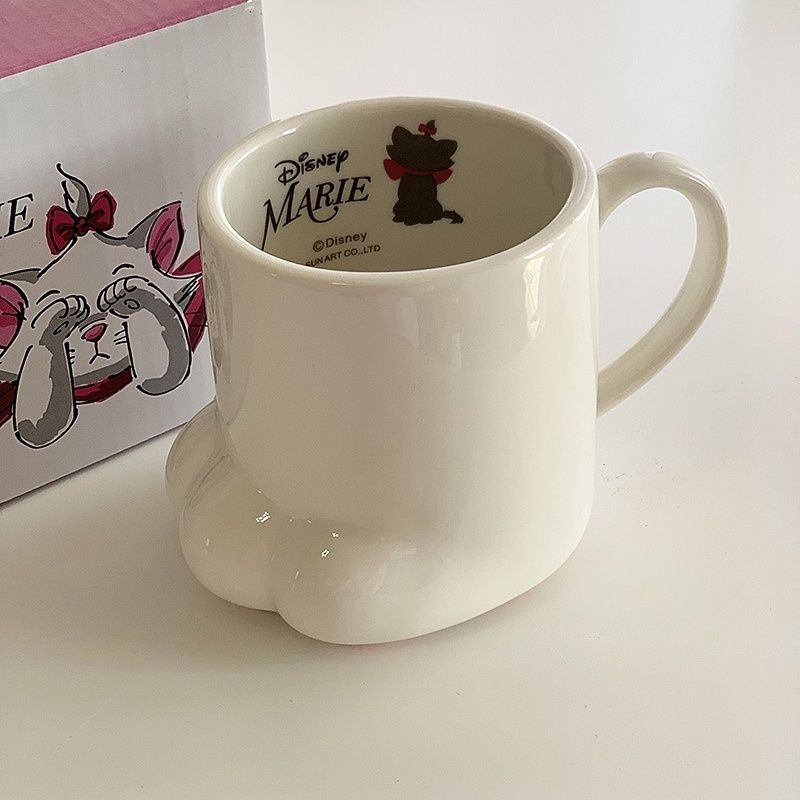 Cream Cat Paw Ceramic Mug