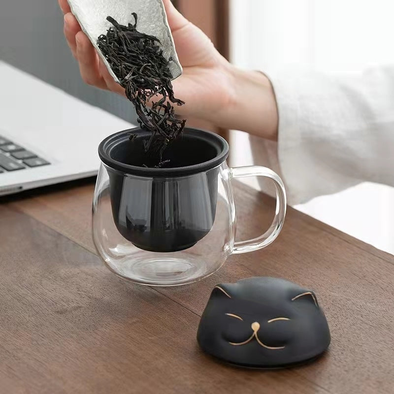 Thickened Glass Tea Separation Cup