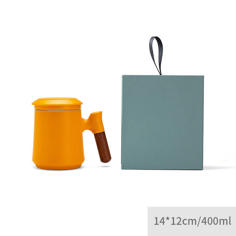 Kiln Into Ceramic Mug Tea And Water Separation With Lid