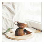 Vintage Hand-pinching Irregular Ceramic Mark Coconut Cup