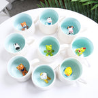 Whimsical 3D Animal Ceramic Mug – Cute Cartoon Design, Single-Layer Simplicity