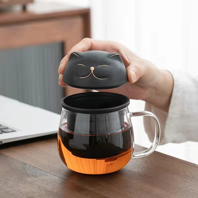 Thickened Glass Tea Separation Cup
