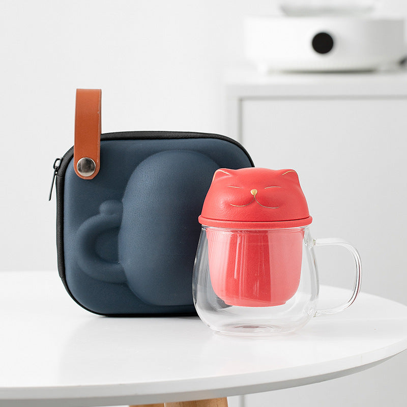 Thickened Glass Tea Separation Cup