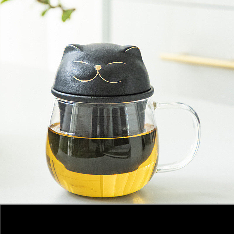 Thickened Glass Tea Separation Cup