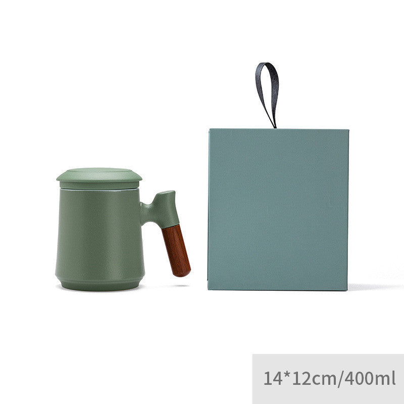 Kiln Into Ceramic Mug Tea And Water Separation With Lid